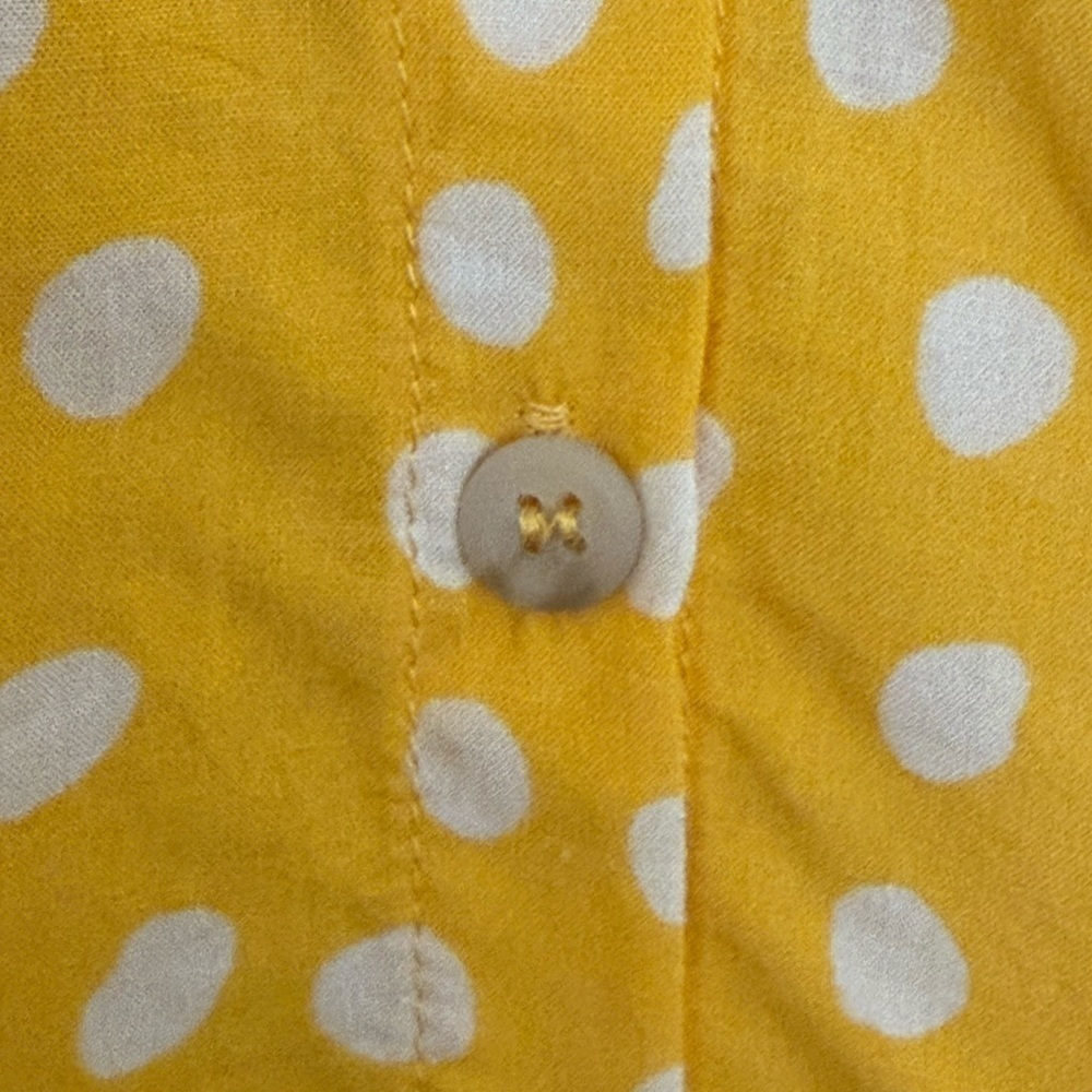 NEW WITH TAGS Evy’s Tree The Amber Blouse, Yellow White Polka Dot Blouse, 1X - Picture 8 of 10
